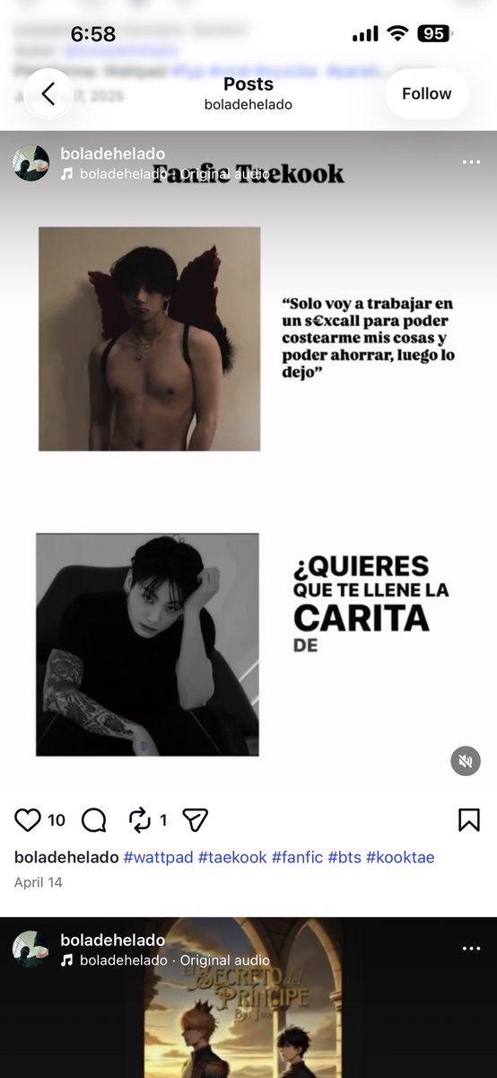 jiminangcl's tweet photo. armys constantly working with tkkrs to set jm up for hate and dts because tkkrs are jobless and make accounts to send dts to their own fave, but anyone with a working braincell would have searched the username on ig and would have found out it’s a spanish tkkr immediately https://t.co/OYWvkFIyev
