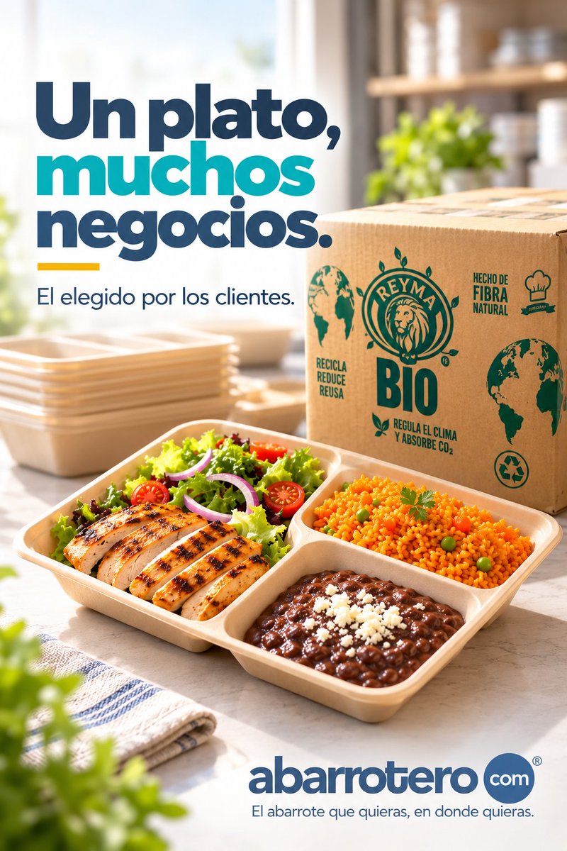 abarroterocom's tweet photo. 🍽️ Un plato, muchos negocios.

Charola Reyma BIO de 3 divisiones para restaurantes, fondas, comedores, catering y comida para llevar.

📦 Caja con 500 piezas
🛒 https://t.co/GowtyRC5iD https://t.co/Tk44NDugQD