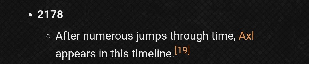 TheSandwichLad's tweet photo. @SOLAR_ENGINE_ 2178 is also the year Axl arrived to the game's main timeline! https://t.co/gqPx7geuVP