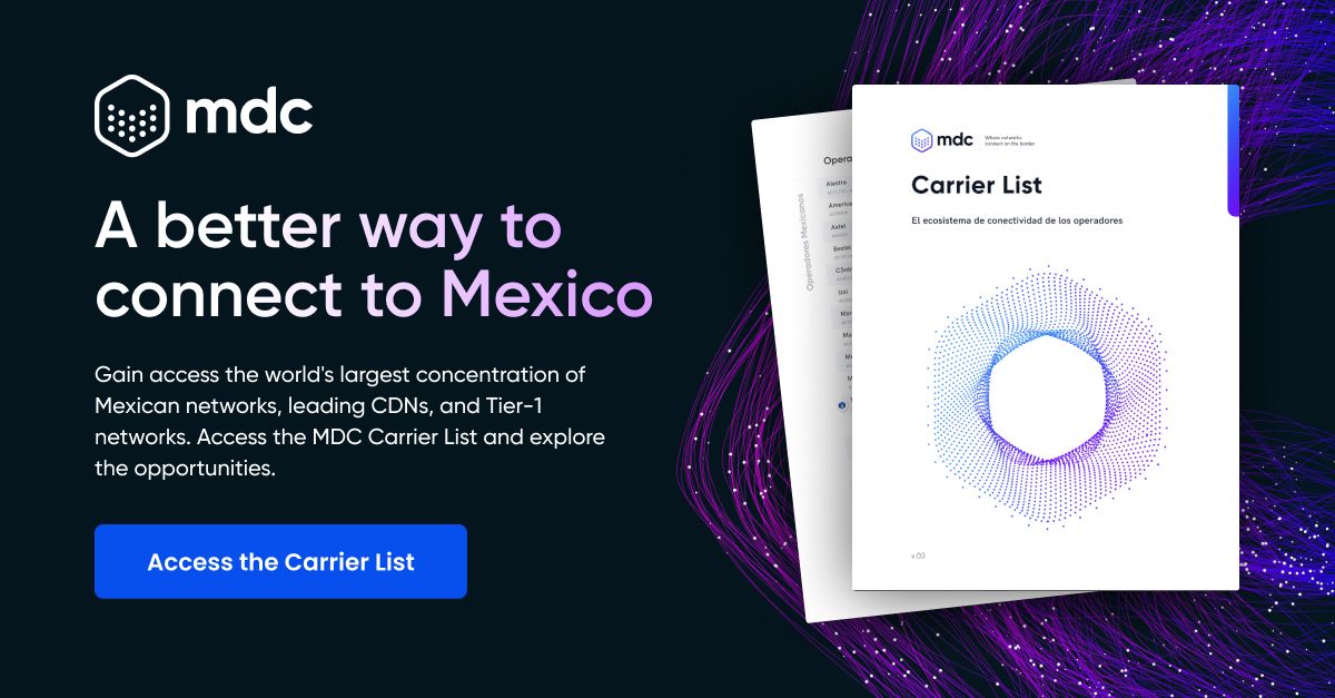 mdcdatacenters's tweet photo. Grow faster with carrier-neutral infrastructure at key cross-border locations between the U.S. and Mexico.
https://t.co/wY2OQyqA4y
#carrierneutral #datacenters #peering #internetexchange #interconnection #colocation https://t.co/n7TcTl5Bpx