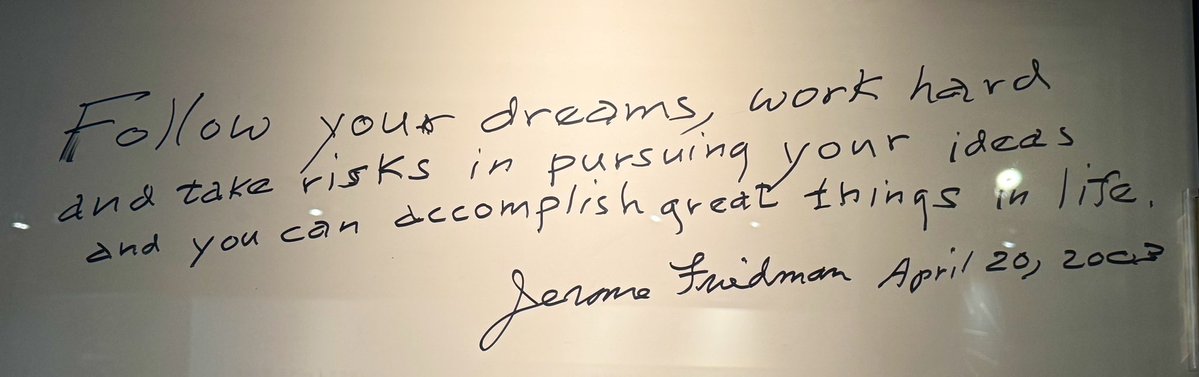 _martinslukkt's tweet photo. Follow your dreams, work hard and take risks in pursuing your ideas and you can accomplish great things in life. 

- Jerome Friedman https://t.co/jhBF4qjUO4