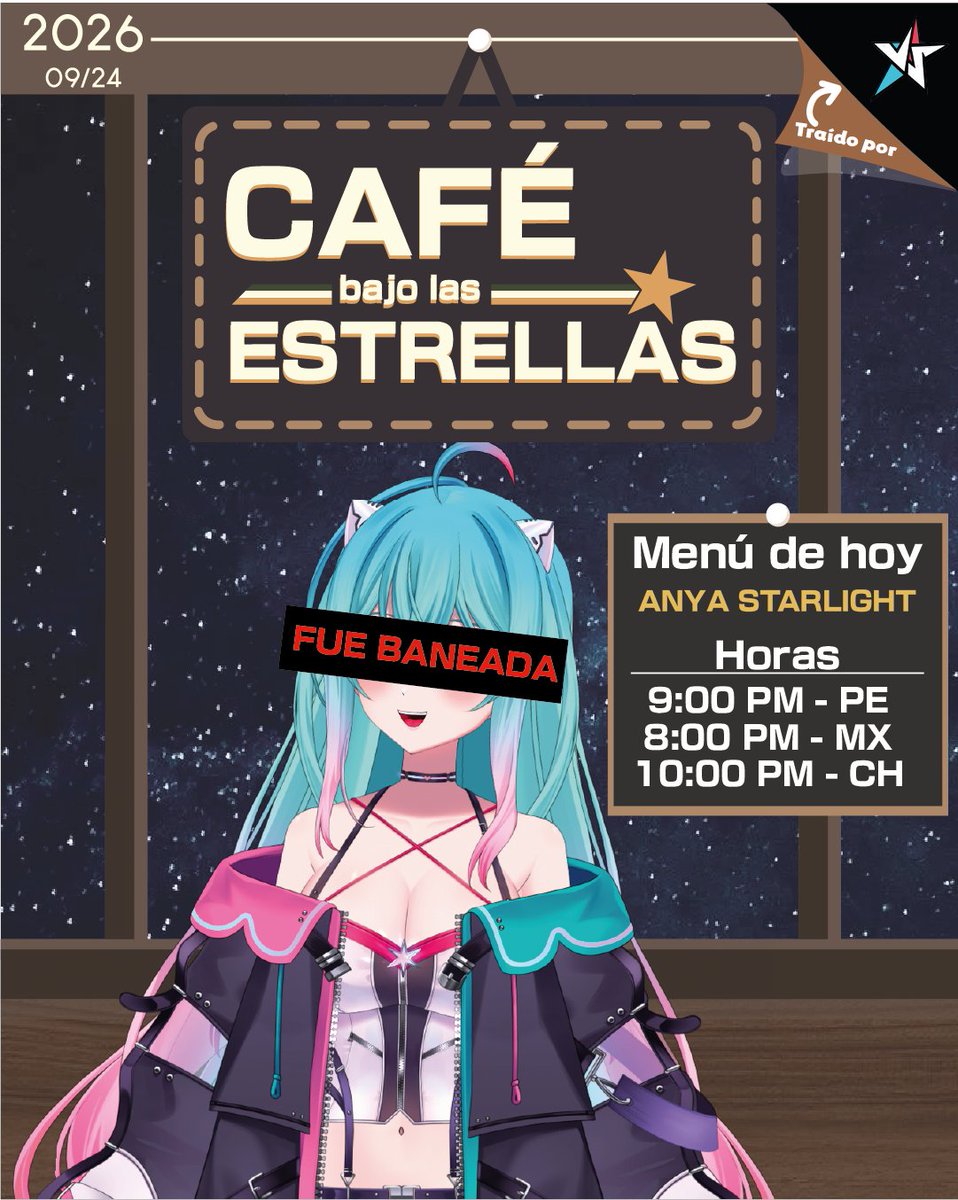 VStarsVT's tweet photo. 🌟Nuestra PRIMERA INVITADA @AniaStarlight en

☕️CAFÉ BAJO LAS ESTRELLAS💫
Tu programa de entrevistas donde conoceremos a los distintos talentos de esta comunidad‼️

🔴HOY EN --> https://t.co/8c3H3szatU
✍️¿Quieres dejarle alguna pregunta?

#VirtualStars #CafeBajoLasEstrellas https://t.co/I7YIUnBBVB