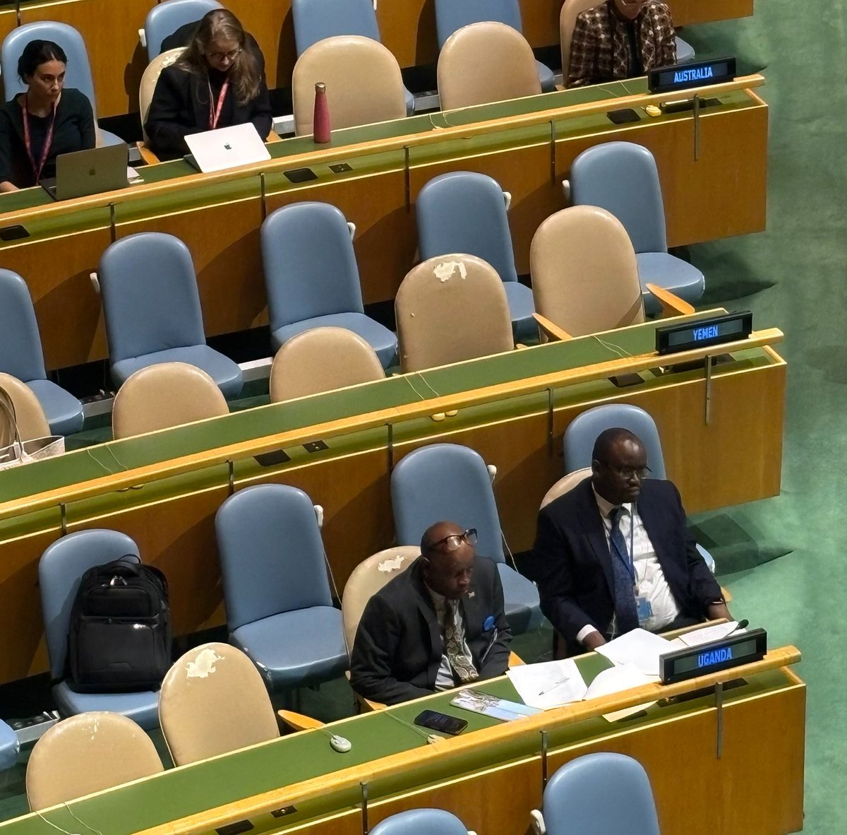 hillarytaylorvi's tweet photo. #factsmatter uganda’s delegates never walk out, and netanyahu even thanked uganda during his speech. this raises serious questions about the accuracy of your data. https://t.co/1iZi8EHguK