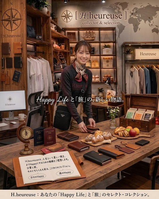 takaikami72's tweet photo. ＃H.heureuse.は<旅>＆<Happy Life>を見つける羅針盤  
ショールーム＆コミュニケーションズ型店舗のTOP画像 https://t.co/1RFy3LmPet