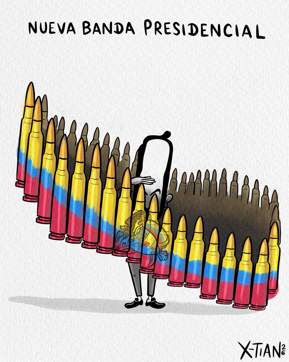 UnCaricaturista's tweet photo. Nueva banda presidencial 🇨🇴 https://t.co/7S7SgSk7ll