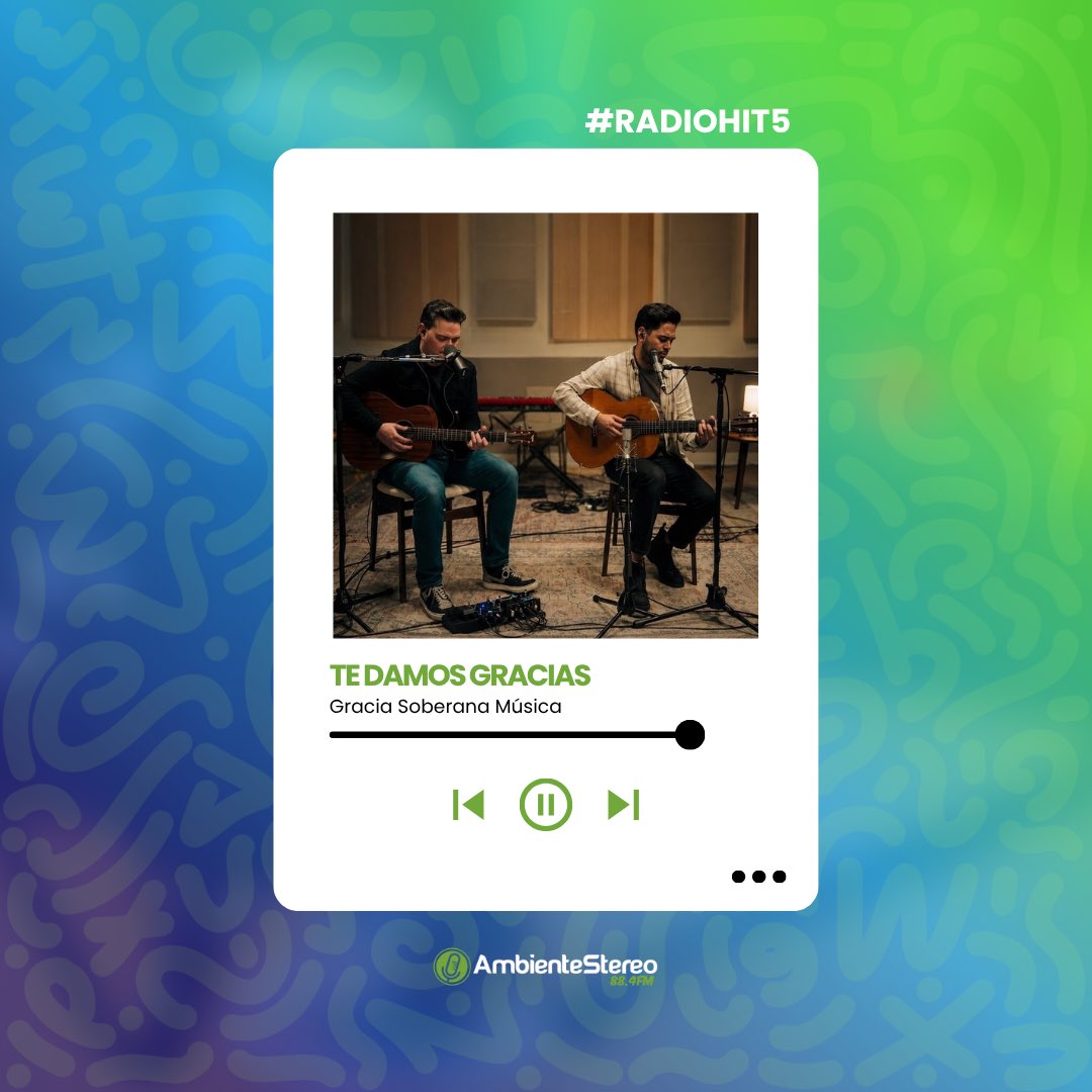 Ambiente884's tweet photo. #RadioHit5 🎵Te damos gracias 🎤 Gracia Soberana https://t.co/Zr7gDXVCsD