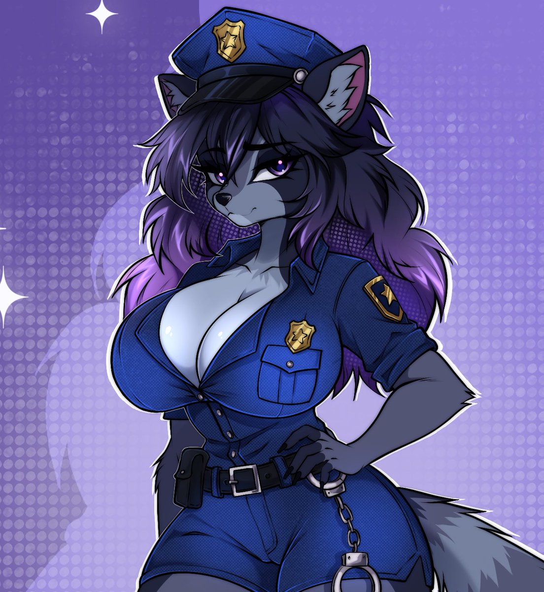 artistarlie's tweet photo. Hi, friends! 
I've been inspired to create characters lately.✨💙Now there is an auction for this raccoon policewoman. If you want to get it, click on the link to the auction:

https://t.co/sSjRc83I6U

#furry #adopt #auction https://t.co/7qBtYA0ZdO