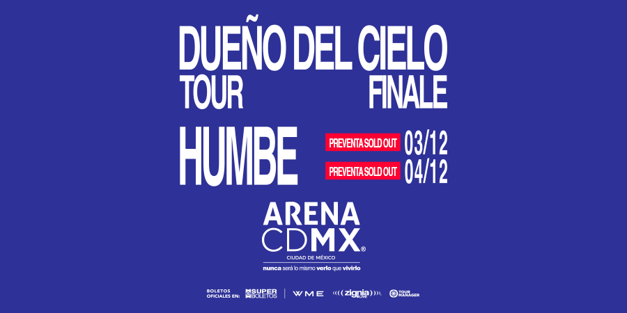 ArenaCdMexico's tweet photo. ¡Atención!

La Preventa Fan de Humbe del 4 de diciembre ya es Sold Out, pero te recordamos que mañana inicia la venta general. 😉

🎟️ Venta a partir de las 10 am en https://t.co/ni4BWMLluc

¡No te quedes fuera! 👏 https://t.co/4fmE5VRdZJ
