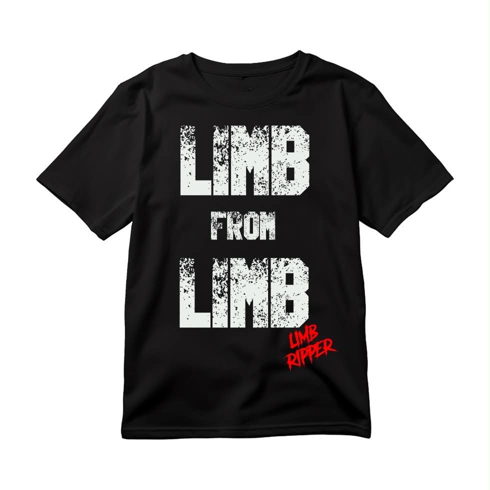 TommyDavisLR's tweet photo. New shirts! 
Small - 2XL 
Available starting tomorrow at @stlanarchy !

Shirt design- @MidnightProKC /Midnight Designs 

#LimbFromLimb #LimbRipper https://t.co/pnAb8wR8d2