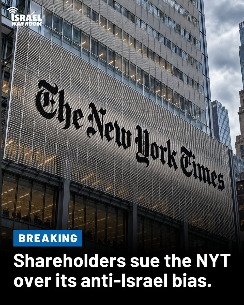 🚨 BREAKING: @nytimes is being sued by its own shareholders over allegations that it ignored antisemitism and anti-Israel bias within its newsroom.