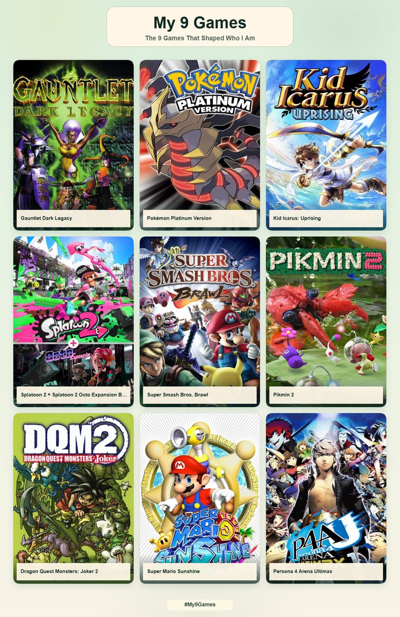 LewdLilFuck's tweet photo. Trying to choose only 9 is so haaaaaard. But these would be my picks. Picked Arena Ultimax over 4 Golden cause of the fighting game aspect, and my over 1k hours in it lmao. Hard not to include Dragonball FighterZ but I played Ultimax first, that game made me love fighting games. https://t.co/2X4RYuk6Eh