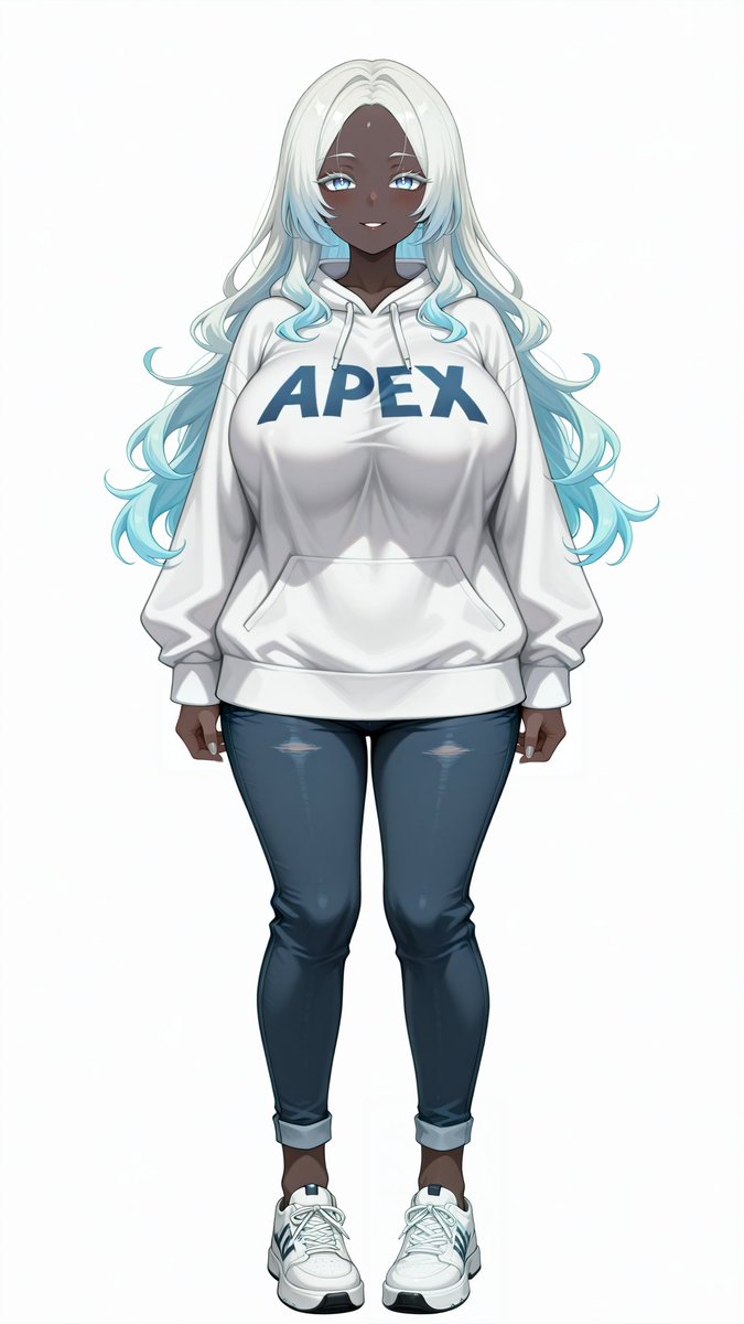 Monet_Einsley's tweet photo. Was testing hair-based prompts––trying to dial in a specific configuration for Ceres' parted hair, and I was surprised to see actual legible text in my outputs lol. Here you are, the "APEX" hoodies lol
#CeresLu
#MonetBoost https://t.co/PxOFCUfHSX