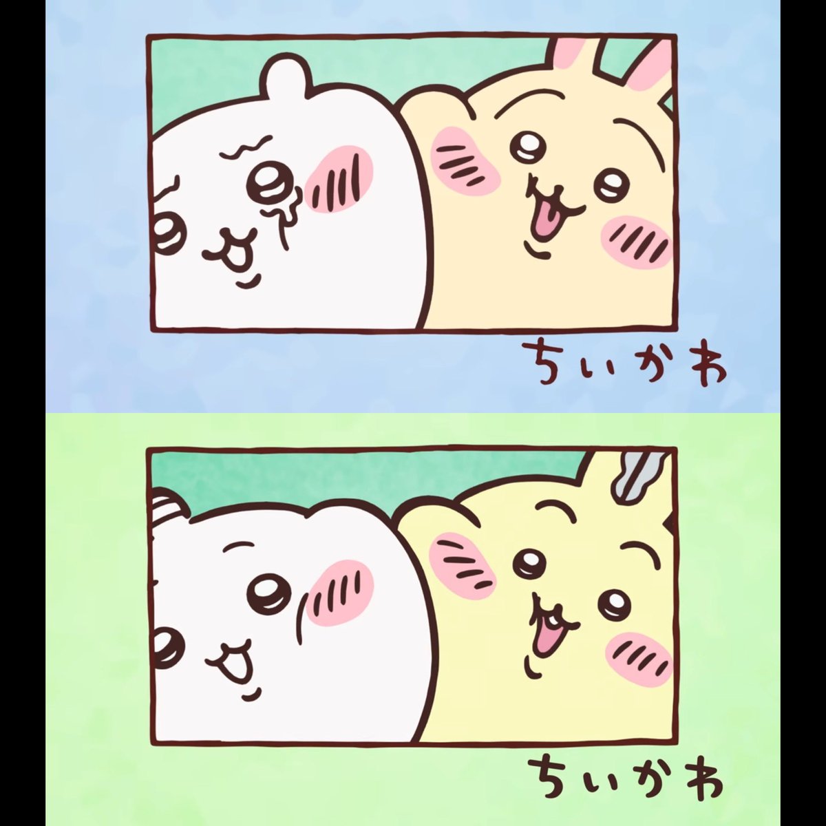 tubumisuki's tweet photo. ↑アニメ4話(ブロッコリー/ピザまん)
↓ アニメ381話(パラレルワールド)

 #ちいかわ  #アニメちいかわ https://t.co/gLHFQF90XE