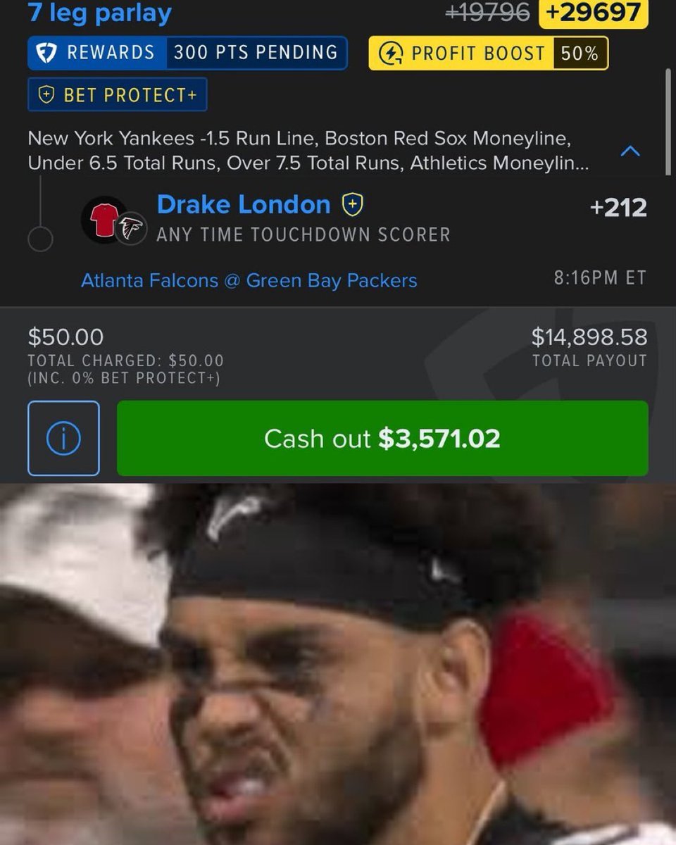 Valentina_picks's tweet photo. DRAKE LONDON TD TONIGHT FOR $15K 👀

Considering the cash out or letting this ride? #Gambling𝕏 https://t.co/L9Mk2w3GRB