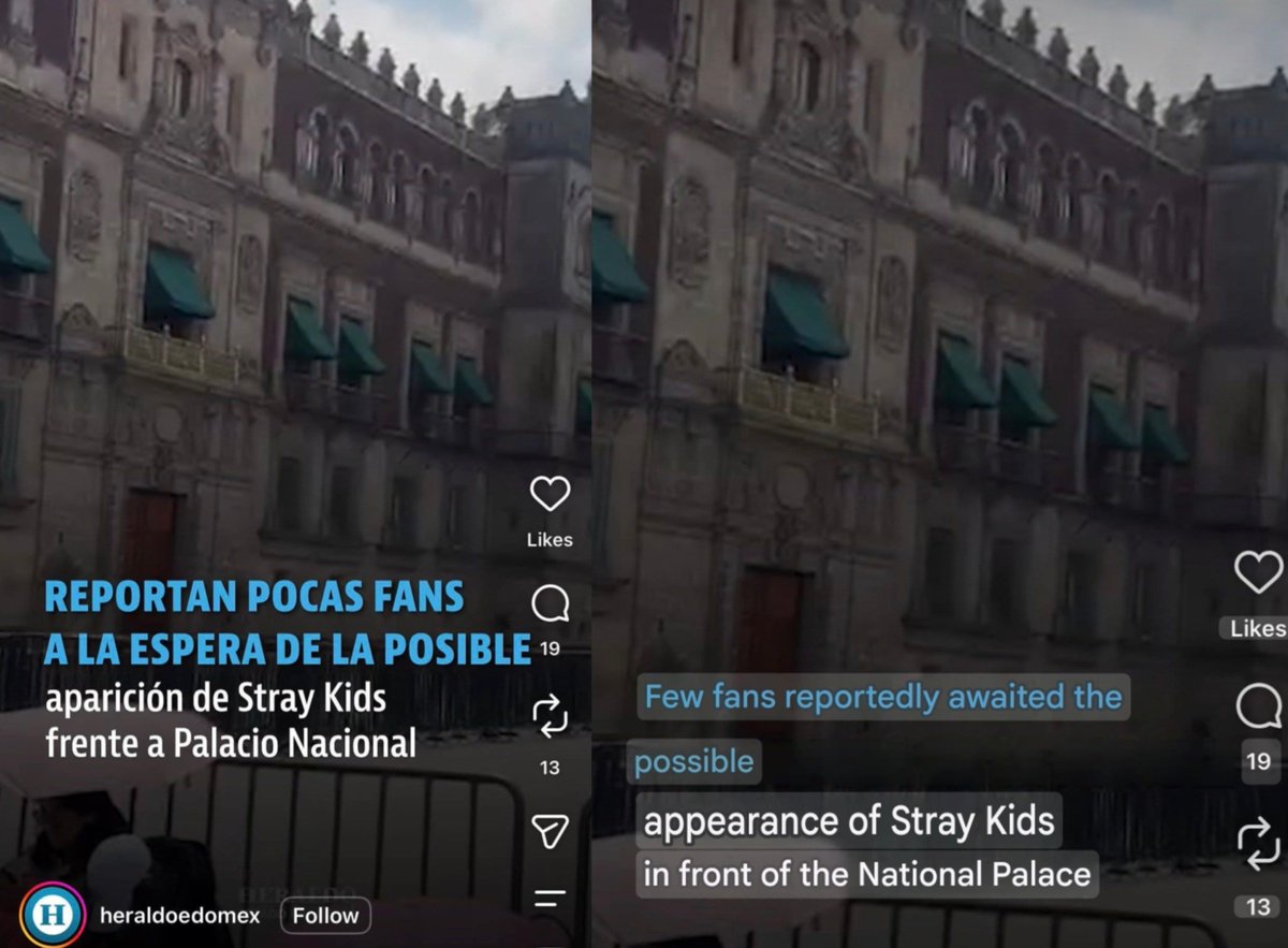 KFloopNet's tweet photo. 🚨 Stray Kids sparks reactions after reports showed that the crowd consisted of only a small number of fans and people gathered outside Mexico City’s National Palace, resulting in an extremely small crowd.

—This is considered another embarrassing moment for the group. https://t.co/E0zsb1bVtI