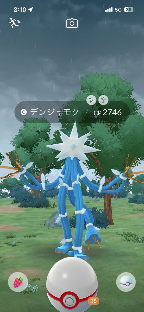 AREX_pokeGO's tweet photo. 体調クソなので寝ながらレイドシバいてたらデンジュモク色違い初ゲット🔌 https://t.co/3FOEYVTsbr