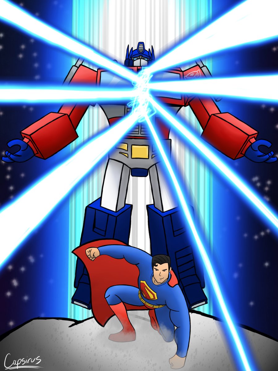 CapsirusYT's tweet photo. Superman VS Optimus Prime https://t.co/6nZRb6NgP6