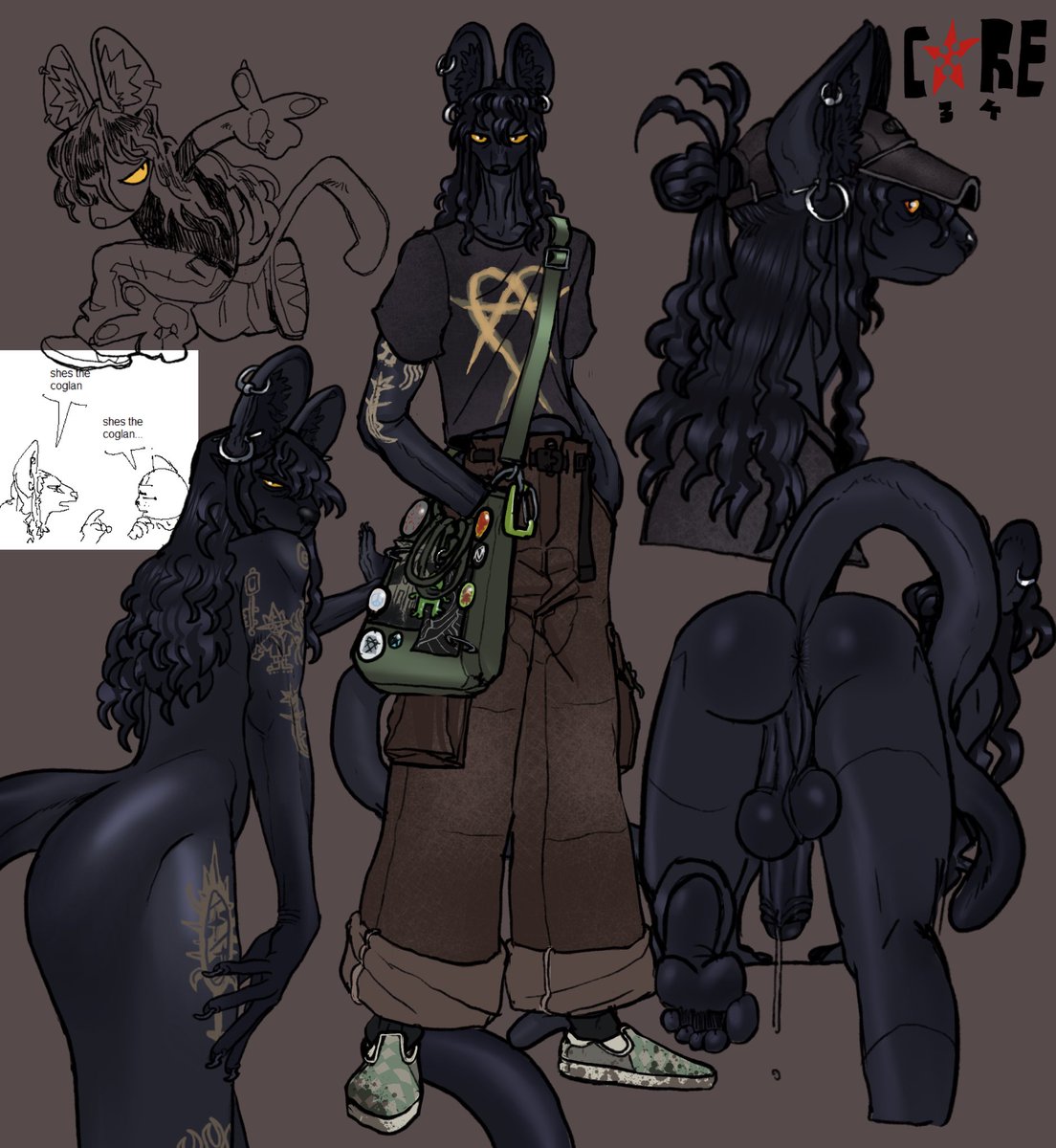 thecore34's tweet photo. weird feline sona thing. feat sketches from friends :) https://t.co/MeoAEmP2s6