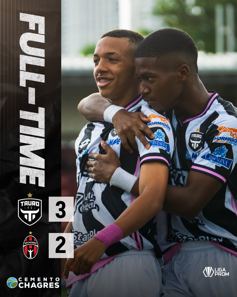 TauroFC's tweet photo. 🔥 ¡VICTORIA COMO LOCALES! 🐃

Vencemos 3-2 al Sporting SM en un partido intenso de principio a fin, donde luchamos y ganamos hasta el final, con la fuerza de @CementoChagres 🐃🔥

#Canteratorodeoro #Construimoslegados #Lahistoriacontinúa https://t.co/MWjBB1NEaR
