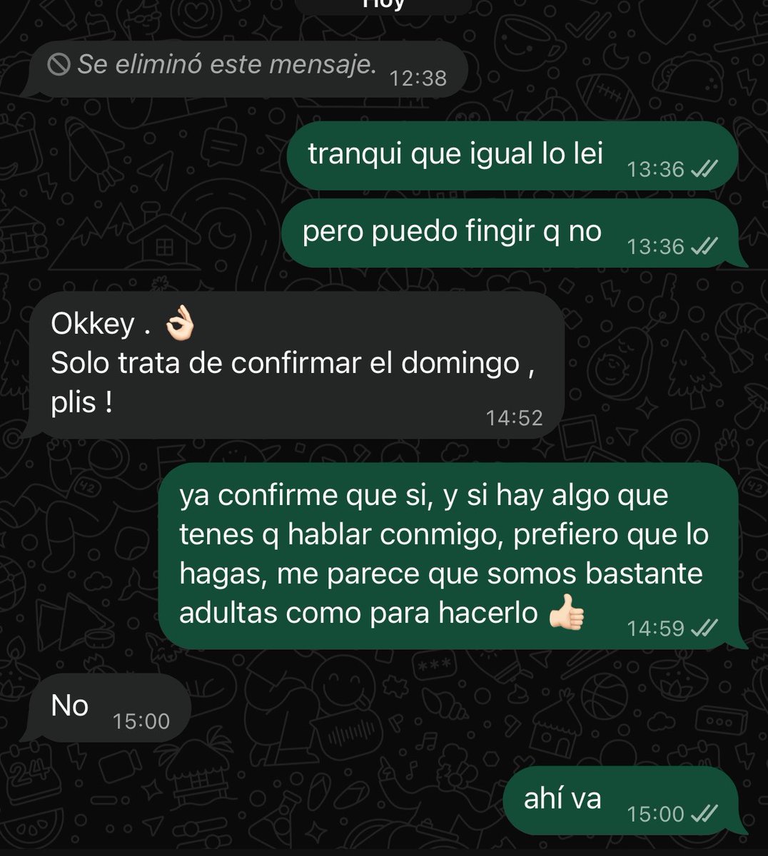 _rue555's tweet photo. cómo olvidar la vez q tuve un problema con mi jefa y cuando quise resolverlo la respuesta fue esta!! https://t.co/vKULSoWAxD