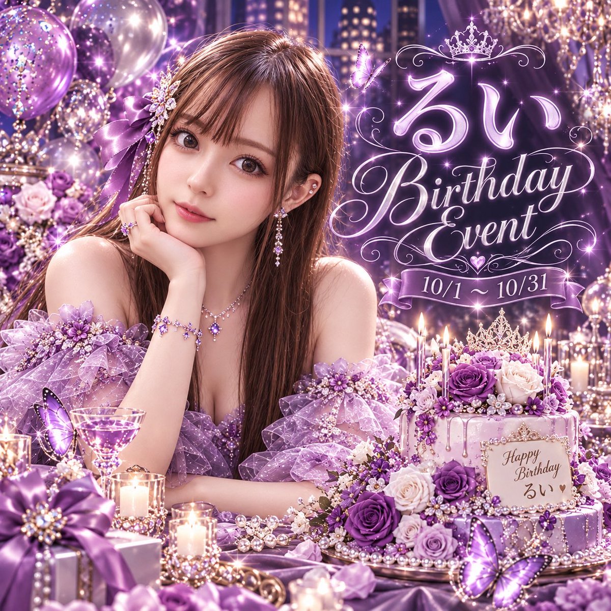 rrr_rui_27's tweet photo. あと6日で周年イベント終わっちゃうから皆急いで🧑‍🩰💜
10月はるいのリアルBirthdayだからまたイベントやるね!!
キャバ嬢1日だけ戻りたい〜〜〜キラキラドレス着たい〜〜の夢をチャ��ピーが叶えてくれたよン
自分大好きなのバレちゃう

るいのXフォローRTが条件👀

中身はまだ考え中なので何かいい案あればどしどし募集中です👐🏻