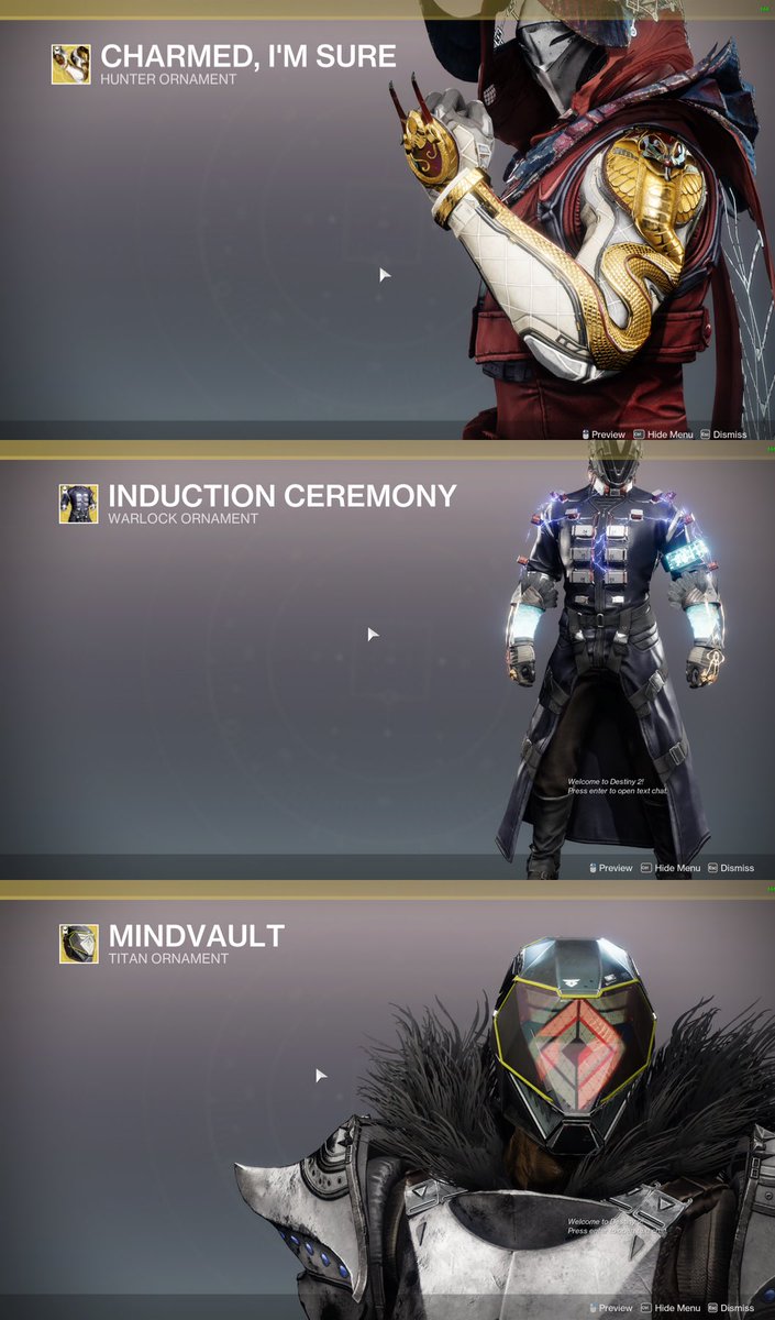ALTRDECHO's tweet photo. Gotta be honest, I feel relieved. Not that I'm gonna stop fighting against corporate greed, but I don't **HAVE** to fight every moment now. I can do things for fun again. I've been tired.
Today's Eververse features Mindvault, Malfeasance ornament, and one of my fav Ghost shells. https://t.co/nMhzXIhPZY