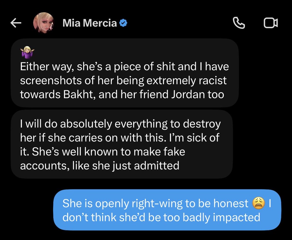 Jordanleah19's tweet photo. @DolphxPabz She just can’t help herself. Trying to cancel me for racism whilst larping as a Nazi. Mad work. 😭 https://t.co/b0Itqs5Unz
