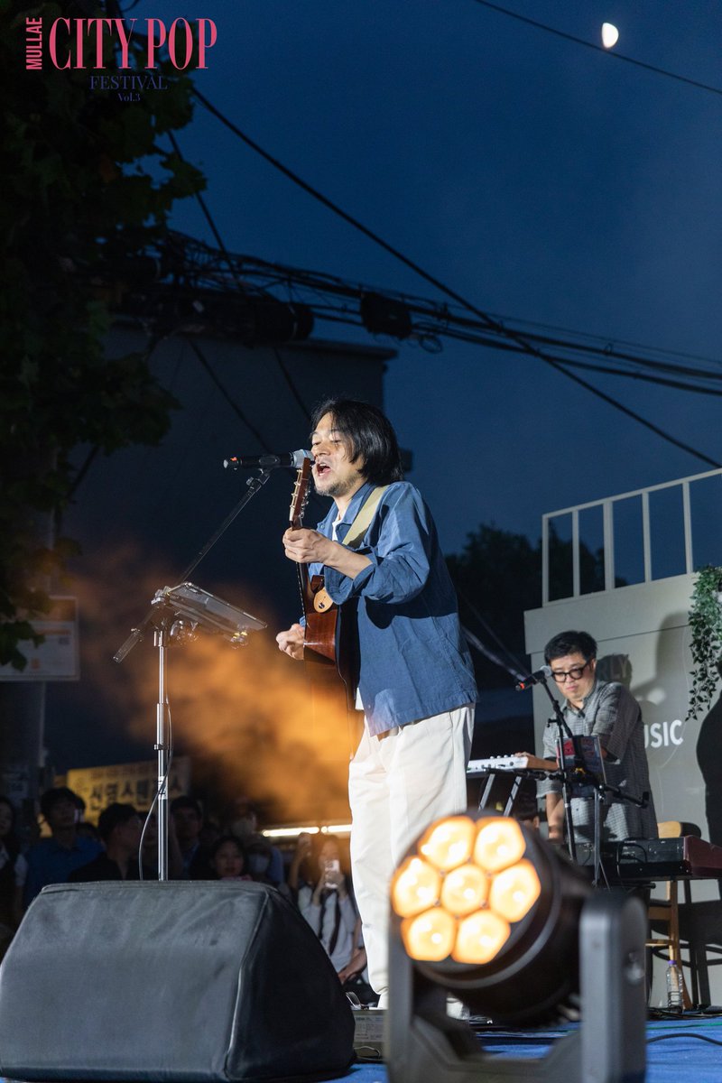 Quatrob23's tweet photo. Yasuyuki Horigome 
In Mullae City Pop Festival vol. 3
(Photo: Ye Byoung Hyun) https://t.co/CEB9tAgiqR
