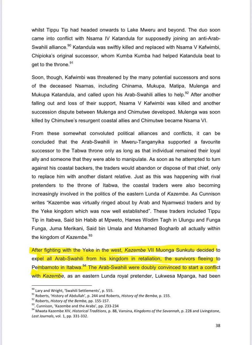 Kkaby_'s tweet photo. @KO6o0n @grok To stop Arab-Swahili interference, Lunda king Sunkutu expelled them. In response, Arab-Swahili warlords invaded and installed puppet ruler (Lukwesa). But Lunda resistance held, key commanders Pembamoto and Chafulukuta were killed in battle, and the puppet was eventually toppled https://t.co/myDwMqi7I6