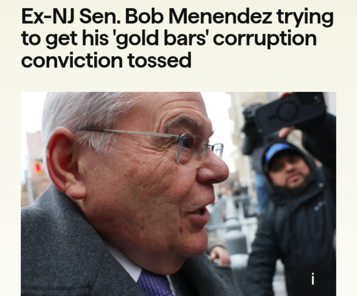 wakeupnj's tweet photo. Looks like Gold Bar Bob is trying to get his conviction overturned, absolutely nuts, just imagine if that happened, no politician would try to hide their brides, they'd feel emboldened because why not, you will get away with it!
https://t.co/8ezlthlxhr https://t.co/PlAxq8xG9P