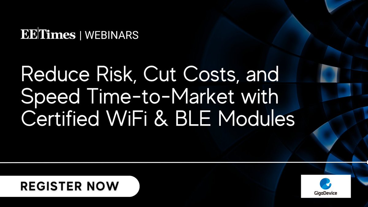 TechOnline's tweet photo. Learn how a certified WiFi and BLE combination module can help reduce development time and risk - from concept to certified product. 
➡️ Save Your Seat: https://t.co/IMHtQwDNkw

#Sponsored by #GigaDevice https://t.co/TytxSxtOsH