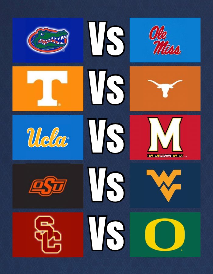 CollegeFBonX's tweet photo. If you had to take the left side or the right side which side would you take to win at least 3/5 games? https://t.co/ylJc2XXxuK