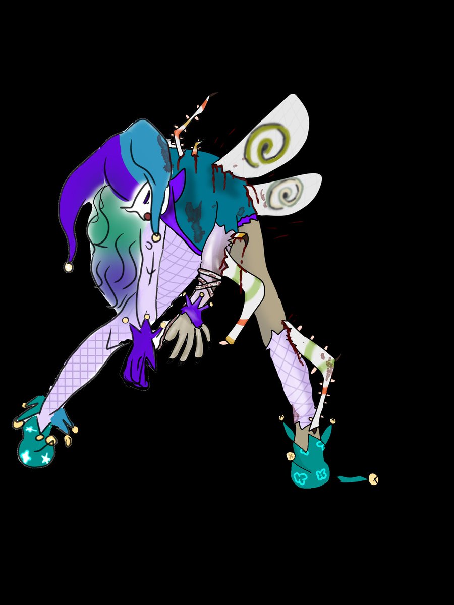 Wendigo_Unknown's tweet photo. I'm feeling a lil funky #jesterhollow #mantis #halfdemon #jester #mildgore https://t.co/pdJL4VlJze