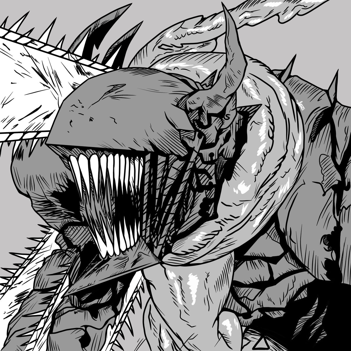 Aarnis3x's tweet photo. Después de 6 horas ya terminé el dibujo del cheinsowman 🔥 https://t.co/HrUr0v6Oai