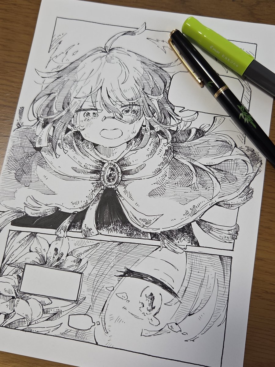 2516SM's tweet photo. アフィルちゃん本編初描き
初描きがお話の終わりの方のコマ…
でもめちゃくちゃ良い1ページになって大満足です(*´ω｀*) https://t.co/oAYhnwsKQS