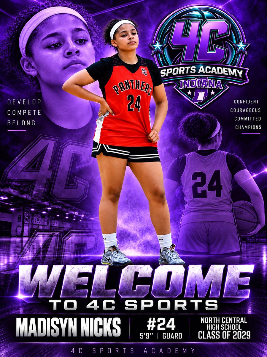 4CSportsAcadIN's tweet photo. Very excited to welcome @MNicks_2029 to our program! Maddy is a high-upside player who puts a lot of pressure on the defense with her skill set.  She is primed for a huge 10th grade season. Excited to get her with us! #4CSportsAcademy https://t.co/2UGTuLkeco