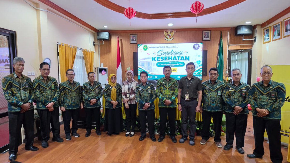 PTA_Palu's tweet photo. Tabe #SampesuvuPTA.Palu
Kamis, 24 September 2026

Telah dilaksanakan kegiatan Sosialisasi oleh Prodia Palu yang diikuti oleh seluruh aparatur PTA Palu.

@Humas_MA
@MahkamahAgung
@DitjenBadilag
#ptapalunabelopura
#ptapalusukseswbk
#ptapalumenujuwbbm https://t.co/hQLUedKDAN