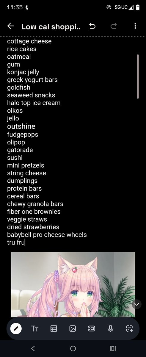 Fraisecuts's tweet photo. my low cal shopping list #edrtwtㅤ https://t.co/1FoZBX2sme