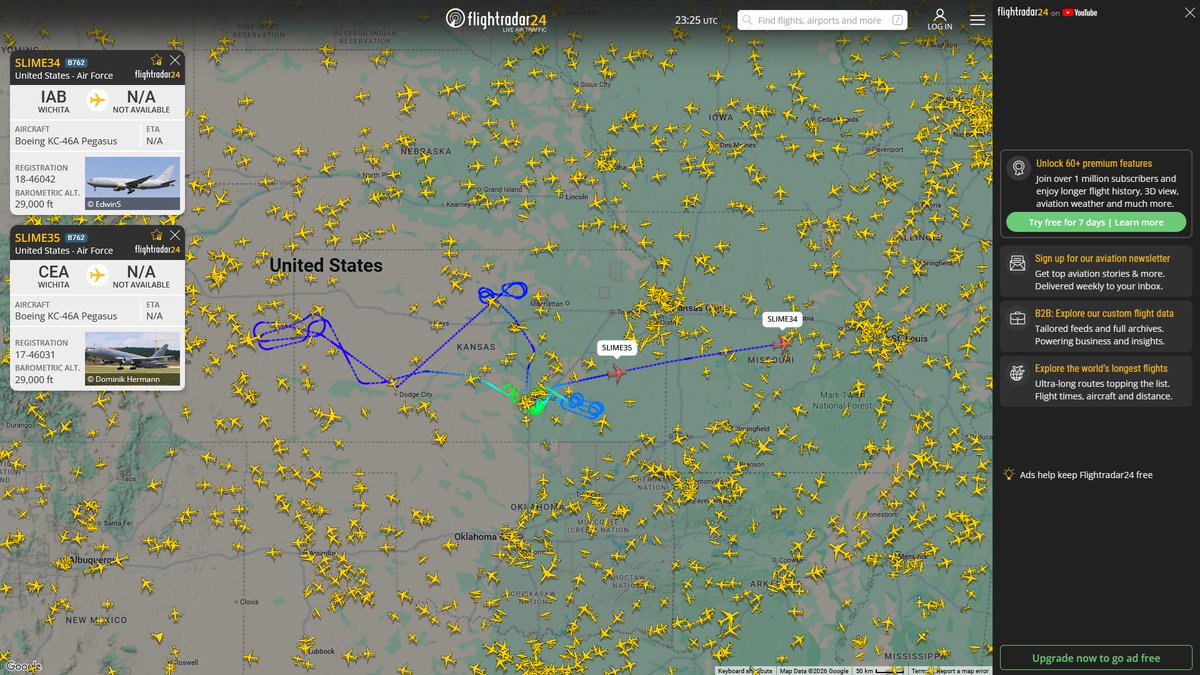 AIYeyENGDdJkjTr's tweet photo. Sept. 25, 2026
#McConnell Air Force Base ==>
#SLIME34 #AE5F95 USAF KC-46A Pegasus
#SLIME35 #AE5E0C USAF KC-46A Pegasus https://t.co/KseLj7c7u6