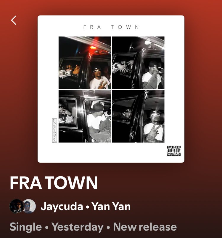 vikomediaNG's tweet photo. NEW MUSIC 🚨

👤 JAY CUDA X YAN YAN

💿 FRA TOWN

OUT NOW https://t.co/jPClpE0n5V