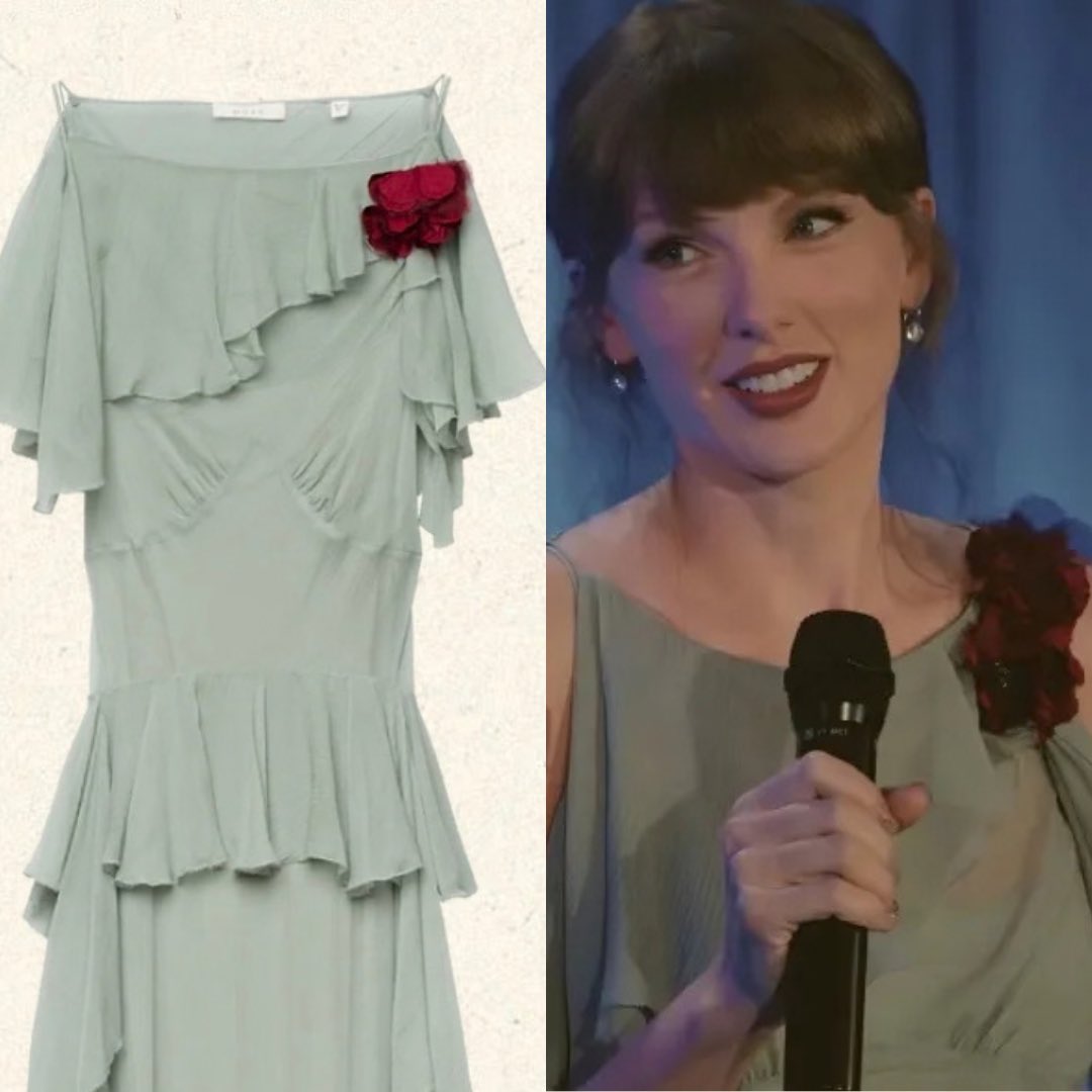 alltoopaige's tweet photo. She altered the flowers on the dress she wore to her Grammy Icon Sessions interview so there were two…. 

Oh my GOD she is INSANE. https://t.co/9Z6o7Mm8UH