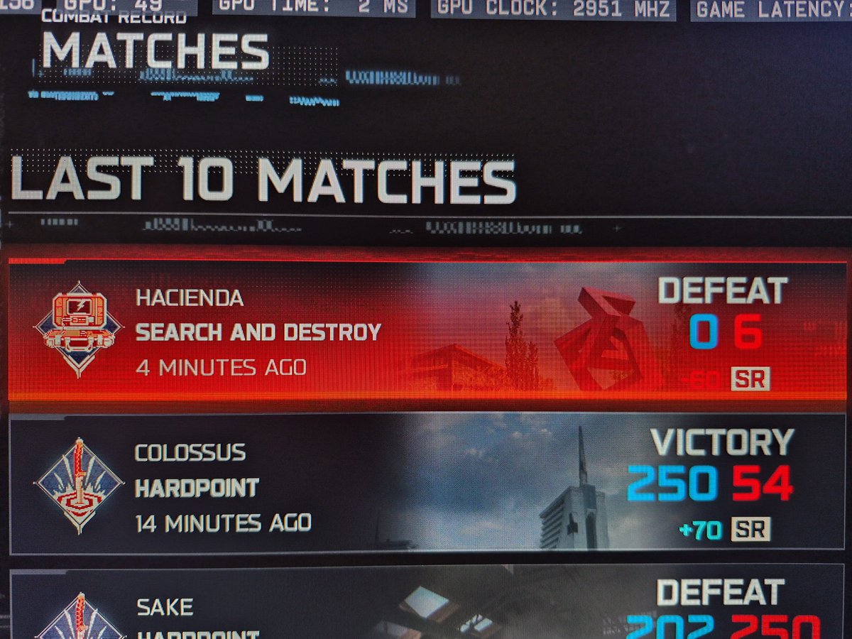 JamesDa11183097's tweet photo. @CODUpdates This is garbage, I lose 60 sr when a temmate left the game. WTF https://t.co/YEwgcgY6og