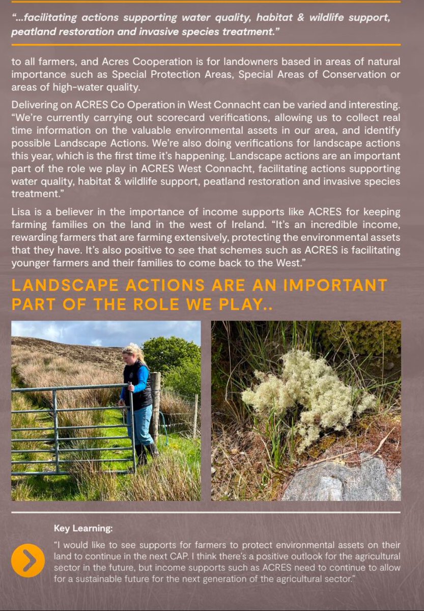 ucdagfood's tweet photo. Lisa Begley studied agricultural science at University College Dublin and continued on to complete a Master's in Agricultural Extension and Innovation. 
She works on the family livestock farm in Co. Mayo, in addition to her role as a Project Officer at ACRES West Connacht. 

As ACRES Project Officer, Lisa helps to support farmers across the Ox Mountain region by providing guidance on environmental management and sustainable landscape actions to address local environmental challenges. 

Lisa says "I would like to see supports for farmers to protect environmental assets on their land to continue in the next CAP. I think there's a positive outlook for the agricultural sector in the future, but income supports such as ACRES need to continue to allow for a sustainable future for the next generation of the agricultural sector."