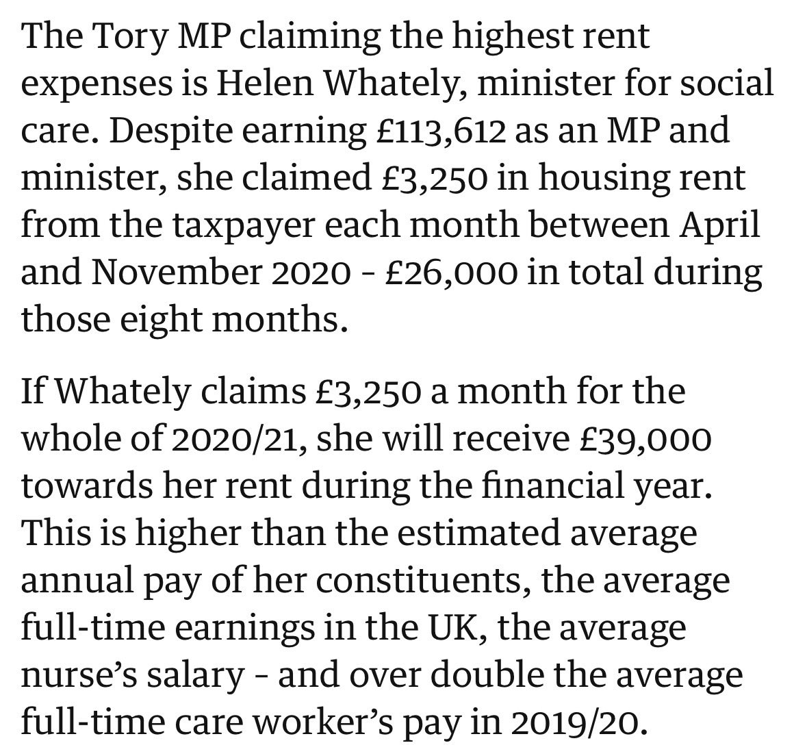 GoblinsHole's tweet photo. Helen Whately is a hypocrite and a scrounger. https://t.co/HVmM0XHQPO