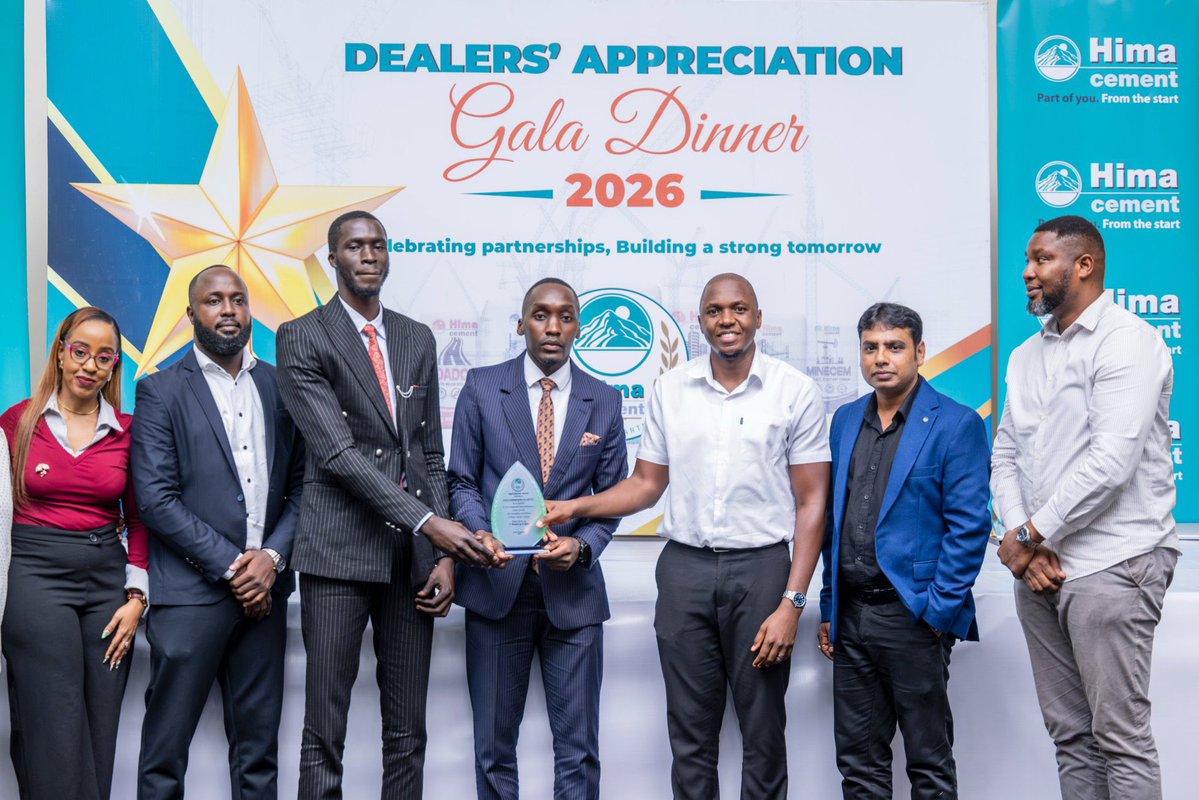 UgWonderland's tweet photo. Hima Cement awarded outstanding customers at the Central Region Customer Engagement, celebrating the trust, partnership and performance that continue to drive shared growth. Together, we build more than structures, we build lasting partnerships. #HimaCement #FunamuNeHima https://t.co/bKdWTaJQQQ
