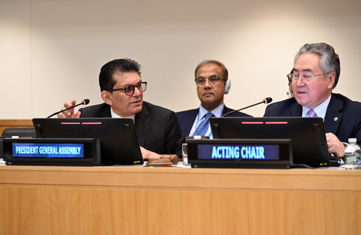 UN_PGA's tweet photo. For the world’s 32 landlocked developing countries – and the more than 600 million people who live in them – overcoming geographical constraints and withstanding shocks are not abstract issues. 
They determine whether a farmer can reach a market, a child can learn online, a family can access electricity, or a community can withstand the next crisis.
My vision for the General Assembly’s 81st session includes keeping countries in special situations, like LLDCs, at the centre of our work. 
I pledge to do just that.