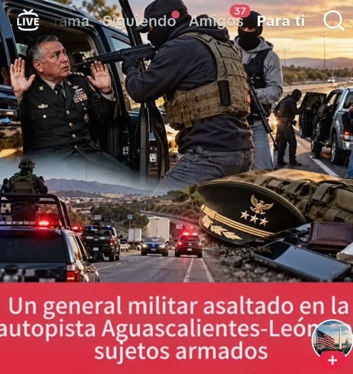 GARCIPAVON's tweet photo. ¡Cuánto poder tiene ya el CO en nuestro país que ni los más altos mandos militares se salvan! 👇
As@ltan con lujo de viol3ncia a general militar, sujetos arm@dos le quitan todas sus pertenencias y lo bajan de su camioneta Audi, con costo de más de 4 millones de pesos en autopista Aguascalientes-León.