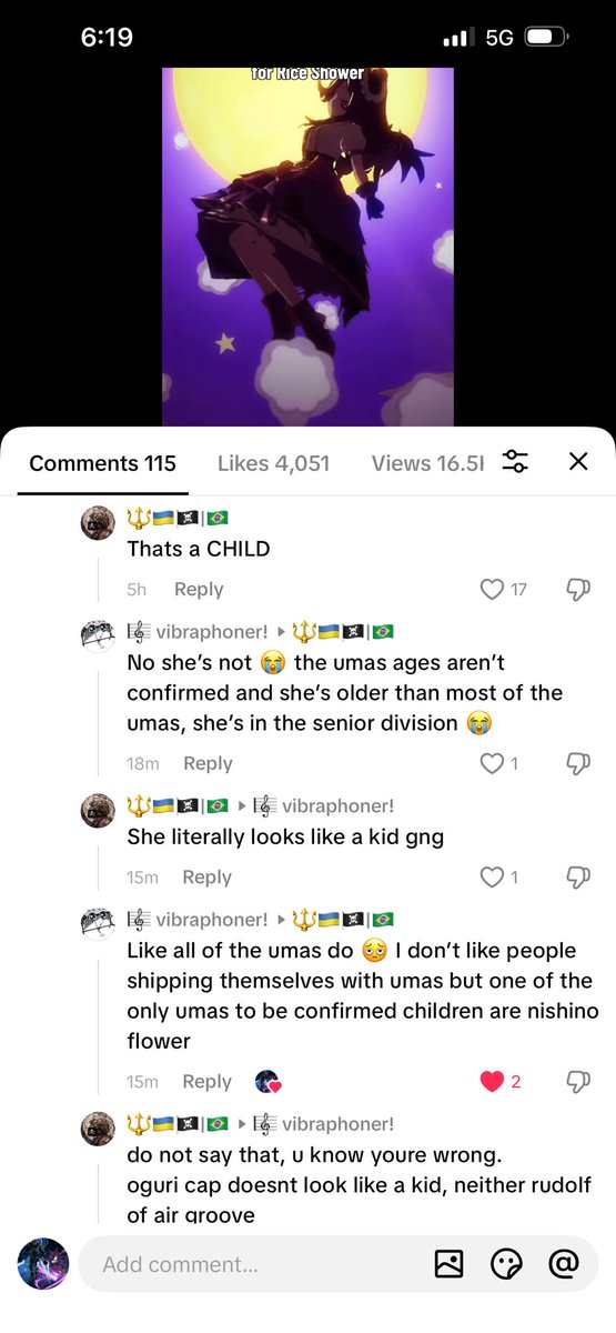 Agent_Maine22's tweet photo. Worst part of having a vid blow up on umatok is the larpers and puritans showing up in force. God help you if it involves a small uma or Rice Shower in particular 🥀 https://t.co/71gQo8rD7m
