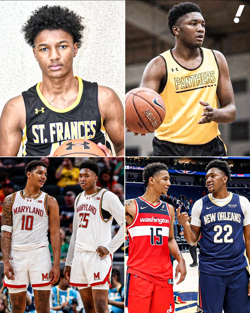 YahooSports's tweet photo. High School ➡️ College ➡️ NBA 🔥

Baltimore natives Julian Reese and Derik Queen are teammates once again after Reese signed a two-way contract with the Pelicans 🦀 https://t.co/UNXeFdDof5