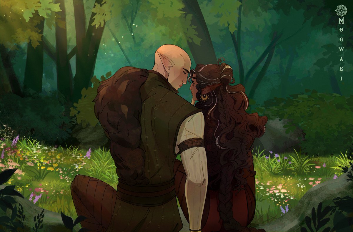 Mogwaei's tweet photo. The Meadow

#Dragonage #Solas #Solavellan https://t.co/0ILhg62hLq